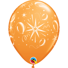 BALAO 11" R SORT TROP PC50 SPARKLE BALLOONS