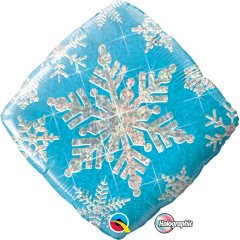 BALAO 18" DIAMANTE HOL PC1 SNOWFLAKE SPARKLES BLUE
