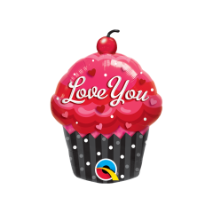BALAO 14" SHAPE SOLTO LOVE YOU CUPCAKE