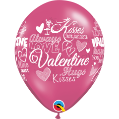 BALAO 11" R MAGENTA/RUBI PC50 SWEET VALENTINE'S MESSAGES
