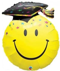 BALAO 36" SHAPE PC1 SMILE FACE PARTY GRAD