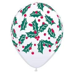 BALAO 11" R BRANCO PC50 FOLHAS E FRUTAS