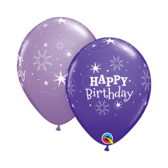 BALAO 11" R VIOLETA/LILAS PC50 BDAY SPARKLE
