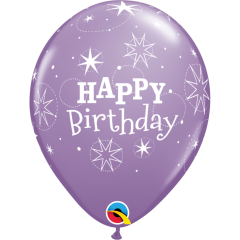 BALAO 11" R VIOLETA/LILAS PC50 BDAY SPARKLE