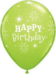 BALAO 11" R VERDE LIMA PC50 HAPPY BIRTHDAYBRILHO