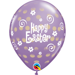 BALAO 11" R SORT ESP PC50 EASTER POLKA DOT