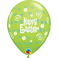 BALAO 11" R SORT ESP PC50 EASTER POLKA DOT