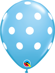BALAO 11" R AZUL CLARO PC50 PONTOS POLKA GRANDES