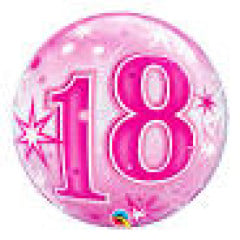 BALAO 22" BUBBLE SIMPLES PC1 18-ROSA EXPLOSAO