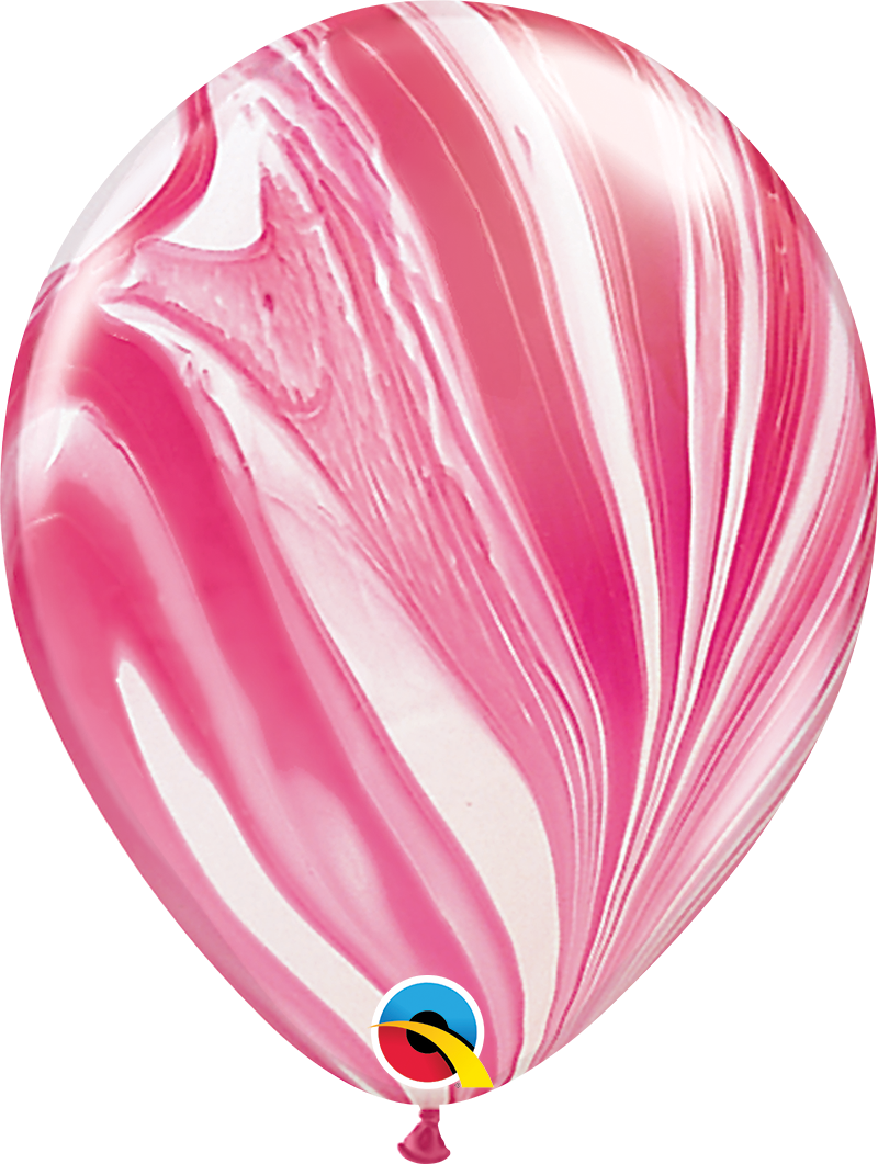BALAO 11" R VERM/BRANCO PC100 RED & WHITE SUPERAGATE