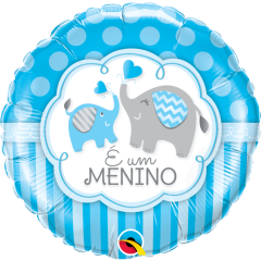 BALAO 18" REDONDO PC1 E UM MENINO ELEPHANTS