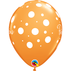 BALAO QUALATEX 11" ESTAMPADO - PACOTE FESTIVO DOTS COM 6 UNIDADES - PARABENS