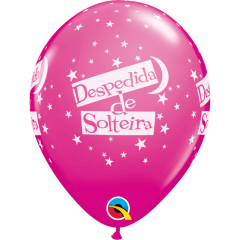 BALAO 11" R CEREJA IN PC50 DESPEDIDA DE SOLTEIRA STARS