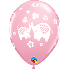 BALAO 11" R ROSA PC50 IT'S A GIRL ELEPHANTS
