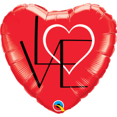 BALAO 18" CORACAO PC1 L(HEART)VE RED