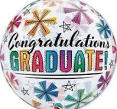 BALAO 22" BUBBLE SIMPLES PC1 CONGRATULATIONS GRADUATE!-ESTR