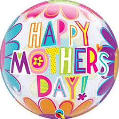 BALAO 22" BUBBLE SIMPLES PC1 MOTHER'S DAY BIG FLOWERS