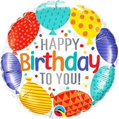 BALAO 18" REDONDO PC1 HAPPY BIRTHDAY TO YOU!- BALOES