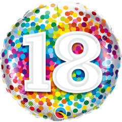 BALAO 18" REDONDO PC1 18 RAINBOW CONFETTI