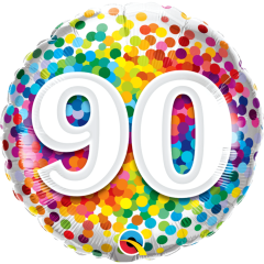 BALAO 18" REDONDO PC1 30 RAINBOW CONFETTI