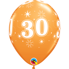 BALAO QUALATEX 11" ESTAMPADO - PACOTE FESTIVO COM 6 UNIDADES - 30