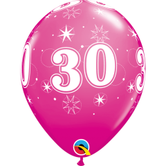 BALAO QUALATEX 11" ESTAMPADO - PACOTE FESTIVO COM 6 UNIDADES - 30