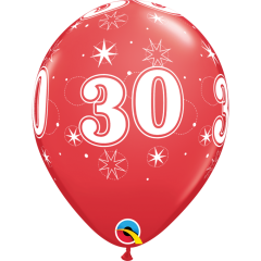 BALAO QUALATEX 11" ESTAMPADO - PACOTE FESTIVO COM 6 UNIDADES - 30