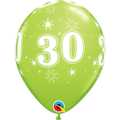 BALAO QUALATEX 11" ESTAMPADO - PACOTE FESTIVO COM 6 UNIDADES - 30