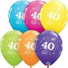 BALAO QUALATEX 11" ESTAMPADO - PACOTE FESTIVO COM 6 UNIDADES - 40