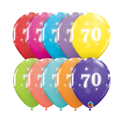 BALAO QUALATEX 11" ESTAMPADO - PACOTE FESTIVO COM 6 UNIDADES - 70