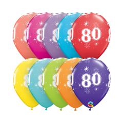 BALAO QUALATEX 11" ESTAMPADO - PACOTE FESTIVO COM 6 UNIDADES - 80