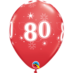 BALAO QUALATEX 11" ESTAMPADO - PACOTE FESTIVO COM 6 UNIDADES - 80