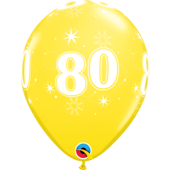BALAO QUALATEX 11" ESTAMPADO - PACOTE FESTIVO COM 6 UNIDADES - 80