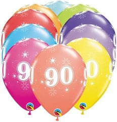 BALAO QUALATEX 11" ESTAMPADO - PACOTE FESTIVO COM 6 UNIDADES - NO. 90