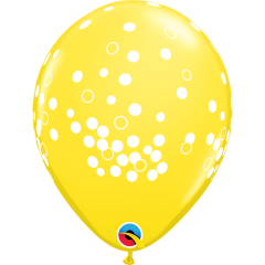 BALAO 11" R ARCO-IRIS PC50 CONFETTI DOTS