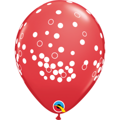 BALAO 11" R ARCO-IRIS PC50 CONFETTI DOTS