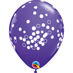 BALAO 11" R ARCO-IRIS PC50 CONFETTI DOTS