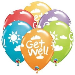 BALAO 11" R SORT FESTIVO PC50 GET WELL SUNSHINE
