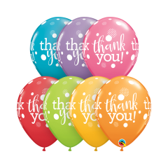 BALAO 11" R SORT FESTIVO PC50 THANK YOU DOTS UPON DOTS