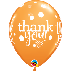 BALAO 11" R SORT FESTIVO PC50 THANK YOU DOTS UPON DOTS