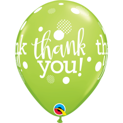 BALAO 11" R SORT FESTIVO PC50 THANK YOU DOTS UPON DOTS