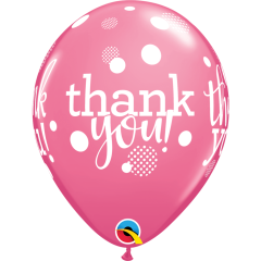 BALAO 11" R SORT FESTIVO PC50 THANK YOU DOTS UPON DOTS