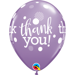 BALAO 11" R SORT FESTIVO PC50 THANK YOU DOTS UPON DOTS
