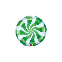 BALAO 09" REDONDO SOLTO CANDY SWIRL GREEN