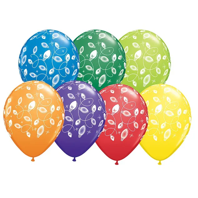 BALAO 11" R SORT CARNAVAL PC50 LUZES DE NATAL