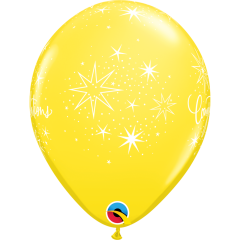 BALAO QUALATEX 11" ESTAMPADO - PACOTE FESTIVO COM 6 UNIDADES - CONGRATULATIONS - PARABENS
