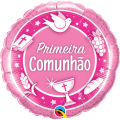 BALAO 18" REDONDO PC1 COMUNHAO ROSA