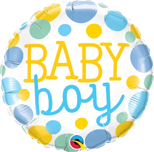 BALAO 18" REDONDO PC1 BABY BOY-PONTOS