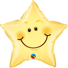 BALAO 20" ESTRELA PC1 SMILE FACE STAR