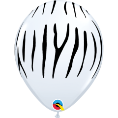 BALAO 11" R BRANCO PC50 ZEBRA STRIPES